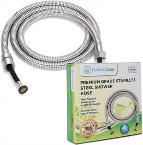 img 4 attached to 60 Inch Brushed Nickel Shower Hose Replacement - Ideal For Shower Or Bidet Sprayer With Simple Installation