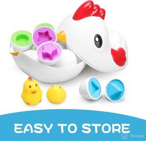 img 1 attached to 🥚 Egg Shape Sorter Toy - Chicken Toddler Toys with 8 Eggs & 2 Chicks, Easter Sensory Learning Fine Motor Skills Toys Gifts for 1-4 Year Old Girls Boys, Montessori Educational Color Recognition