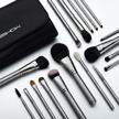 eigshow professional makeup brush set - 18pcs grey brushes for foundation, powder, blush & more! logo