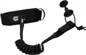 img 4 attached to Black Coil Small Bicep Leash With Black Cuff For Enhanced Bodyboarding - Available At EBodyboarding.Com