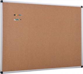 img 4 attached to Cork Bulletin Board With Aluminum Frame: XBoard 36X24 - Ideal For Display And Notices With Push Pins