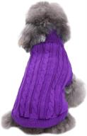 🐾 chborchicen small dog sweaters: cozy knitted pet sweater for cats and dogs - stay warm in style throughout winter (small, purple) логотип