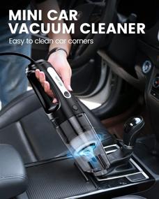 img 3 attached to YANTU Car Vacuum Cleaner - Powerful Suction, Portable with Long Corded, Quick Car Cleaning Accessory