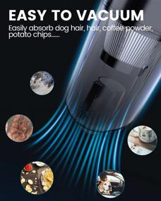 img 1 attached to YANTU Car Vacuum Cleaner - Powerful Suction, Portable with Long Corded, Quick Car Cleaning Accessory