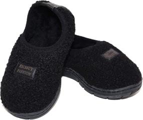 img 4 attached to Stylish and Secure: Elcssuy Boys' Toddler Slippers with Non-Slip Outsole