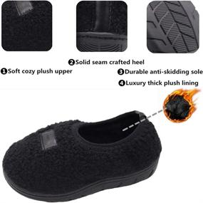 img 2 attached to Stylish and Secure: Elcssuy Boys' Toddler Slippers with Non-Slip Outsole