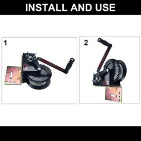 img 3 attached to 🚛 TYT Heavy Duty Winch Mounting Bracket Plate for Trailers, ATV, Trucks, and Vehicles (Color)