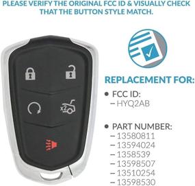 img 1 attached to 🔑 Keyless2Go 5 Button Smart Key Replacement for Cadillac HYQ2AB 13580811 - Proximity at its best