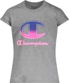 img 3 attached to Champion Heritage Sleeve Script Heather Girls' Clothing - Active