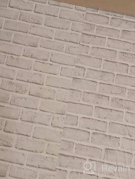 img 1 attached to Grey And White Brick Wallpaper Peel And Stick - Self Adhesive Removable Wall Paper For Backsplash, Fireplace Decoration, And Shelf Lining - 17.7" X 393.7 review by Cameron Badoni