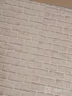 img 1 attached to Grey And White Brick Wallpaper Peel And Stick - Self Adhesive Removable Wall Paper For Backsplash, Fireplace Decoration, And Shelf Lining - 17.7" X 393.7 review by Cameron Badoni
