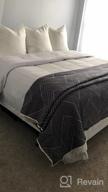 img 1 attached to Grey Chevron Quilt Set - Breathable Cotton Reversible Coverlet, Full/Queen Size, All Season Bedding Layer For Winter By INK+IVY. review by Erik Wesley