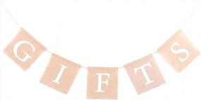 img 1 attached to Junxia Miss To Mrs Natural Burlap Banner +Gifts Banner For Party Decoration