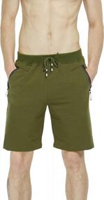 img 2 attached to Stylish And Comfy: Tansozer Men'S Drawstring Shorts With Zipper Pockets For Casual Wear And Workouts