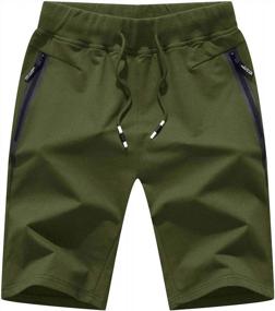 img 4 attached to Stylish And Comfy: Tansozer Men'S Drawstring Shorts With Zipper Pockets For Casual Wear And Workouts
