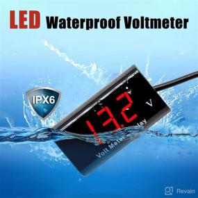 img 3 attached to 🚗 Aideepen Car Digital Voltmeter Gauge - Waterproof 12V RED LED Display for Accurate Voltage Monitoring