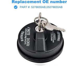 img 3 attached to 🔐 High-Quality Swift-Run Locking Gas Cap, Locking Fuel Cap, Compatible With Jeep Wrangler TJ, Ram 1500, Dodge Grand Caravan, Chrysler - Part Number: 5278655AB 05278655AB