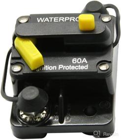 img 4 attached to 🌊 Waterproof 60 Amp Manual Reset Circuit Breaker for Marine, RV, Yacht, and More - 12V-48V DC