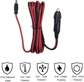 img 2 attached to 🔌 10ft Car Cigarette Lighter Male Plug Charger Cable - 12v-24v Power Supply Auto Adapter for Fans, DVD Players, TVs - Ideal for Trucks, Buses, Vans, Boats