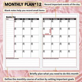 img 2 attached to CAGIE Weekly Monthly Undated Planner Women Work Schedule 12 Months 54 Weeks Organizer Any Time Planner Time Management Planner Goal Setting Planner For Girl Elastic Closure 5.7" X 8.3", (Pink)