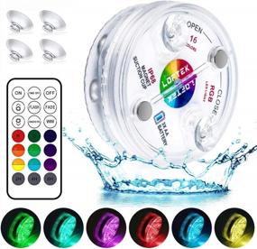 img 4 attached to Illuminate Your Pool Or Pond: Full Waterproof LOFTEK LED Lights With Remote RF, Magnets, And Suction Cups - Color Changing & Battery Operated (1 Pack)