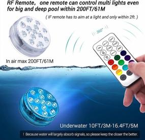 img 1 attached to Illuminate Your Pool Or Pond: Full Waterproof LOFTEK LED Lights With Remote RF, Magnets, And Suction Cups - Color Changing & Battery Operated (1 Pack)
