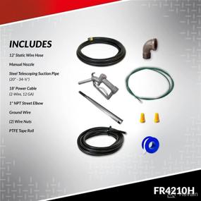 img 2 attached to 🔥 Fill-Rite FR4210H: 12V 20 GPM Fuel Transfer Pump with Hose, Nozzle - Gasoline, Diesel, Kerosene, Ethanol, Methanol Blends & Biodiesel