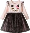 adorable winter tutu dress for toddler girls with long sleeves - sizes 2-8t by dxton logo