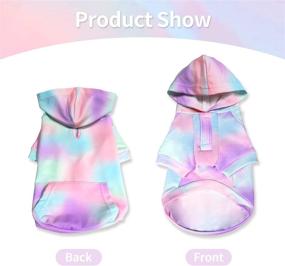 img 3 attached to 🐾 Soft and Breathable Tie Dye Dog Hoodie with Pocket - Perfect Hooded Coat for Small to Medium Sized Dogs and Cats - Stylish Pet Sweatshirt for Cozy and Fashionable Look