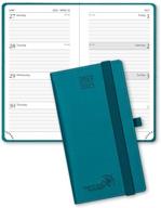 poprun planner 2022-2023 purse size (3.5''x 6.5'') academic year planner (july 2022 - june 2023), weekly ＆ monthly planner with hourly time slot, monthly tabs, 100gsm paper, soft cover - pacific green logo