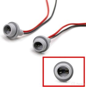 img 3 attached to 🔌 iJDMTOY (2) 168 194 2825 W5W 920 921 T10 T15 Rubber Base Socket/Base with Pigtail Wiring Harness - Repair, Replacement, or Retrofitting