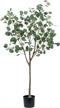 5ft tall faux eucalyptus tree - veryhome artificial plant for home decor indoor & outdoor garden decor, christmas decorations logo
