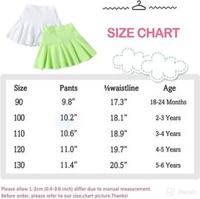 img 2 attached to 👗 DIERAY Toddler Little Kid Baby Girl Skorts for Girls - Flared Plain Pleated Skater Skirt Sport Skort...