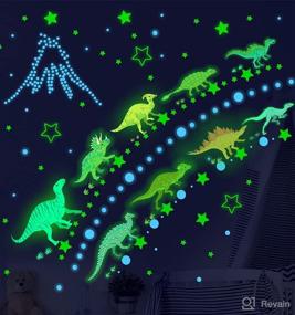 img 4 attached to Glow Dark Dinosaur Wall Decals