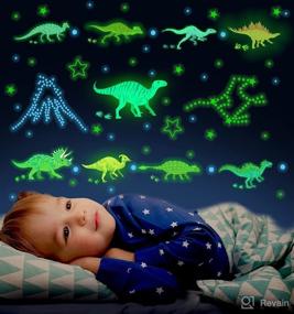 img 2 attached to Glow Dark Dinosaur Wall Decals