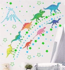 img 3 attached to Glow Dark Dinosaur Wall Decals