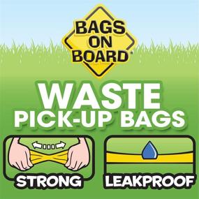 img 3 attached to 🐶 Odor Control Dog Poop Bags and Dispenser - Bags on Board, Strong & Leak Proof Waste Bags, 9x14 Inch Scented Pickup Bags