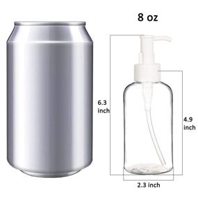 img 2 attached to Youngever 6 Pack 8 Ounce Plastic Pump Bottles with Travel Lock - Refillable and Clear