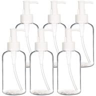 youngever 6 pack 8 ounce plastic pump bottles with travel lock - refillable and clear logo
