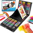 caliart 238-piece deluxe art set painting coloring easel craft drawing kits gift box for artists beginners 5-9-12 with oil pastels and crayons logo