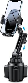 img 4 attached to 📱 [2021-2nd Generation] Miracase Cup Phone Holder for Car: Upgraded Universal Hands-Free Mount with Adjustable Long Neck for iPhone, Samsung, and All Cell Phones