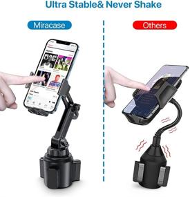 img 3 attached to 📱 [2021-2nd Generation] Miracase Cup Phone Holder for Car: Upgraded Universal Hands-Free Mount with Adjustable Long Neck for iPhone, Samsung, and All Cell Phones
