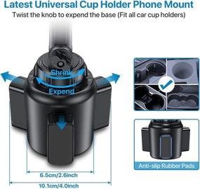 img 2 attached to 📱 [2021-2nd Generation] Miracase Cup Phone Holder for Car: Upgraded Universal Hands-Free Mount with Adjustable Long Neck for iPhone, Samsung, and All Cell Phones