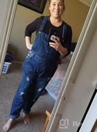 img 1 attached to Stylishly Ripped: Women'S Adjustable Strap Denim Overalls By AvaCostume review by Heather Warren