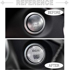 img 3 attached to 💎 Sparkle and Style: 1797 Compatible Crystal Ignition Button Cap for Mercedes Benz - Bling Accessories for W205 W212 C E CLA CLS GLA GLC GLE GLS Class Start Stop Push Covers - Decorate Your Interior AMG with Silver Decal - Ideal for Women and Men