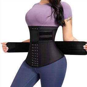 img 4 attached to ASHLONE Latex Underbust Waist Trainer For Women - Sport Corset Trimmer Belt For Effective Body Shaping