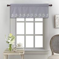 add a touch of elegance with keqiaosuocai's rose valance for kitchen window in light grey - w52 x l18 logo