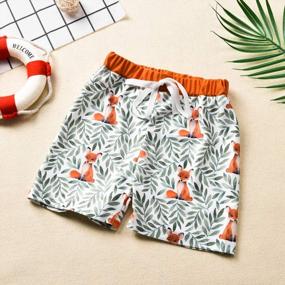 img 3 attached to Infant And Toddler Swim Trunks | Aalizzwell Beach Bathing Suit For Boys | Swimming Shorts For Beach And Pool Adventures