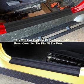 img 2 attached to 🚪 Full Protection ABS Door Sill Protectors Guards Plate Entry Guard Kit for 97-06 Jeep Wrangler TJ Interior Accessories - YOCTM Enhancements