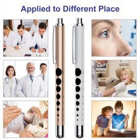 img 1 attached to Rose Gold And White CAVN Pen Light With Pupil Gauge And Warm/White Light For Medical Professionals - Premium Aluminium Reusable Penlights For Nurses, Doctors, And Nursing Students